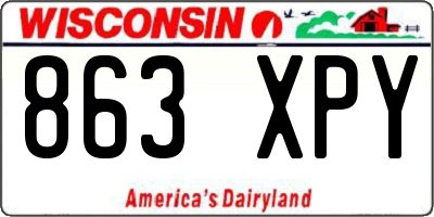 WI license plate 863XPY