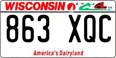 WI license plate 863XQC