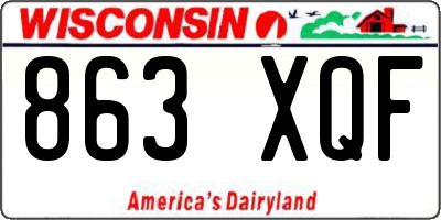 WI license plate 863XQF