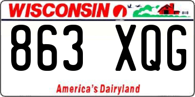WI license plate 863XQG