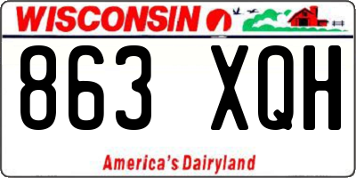 WI license plate 863XQH