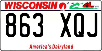WI license plate 863XQJ