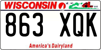 WI license plate 863XQK