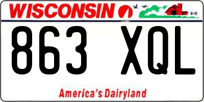 WI license plate 863XQL