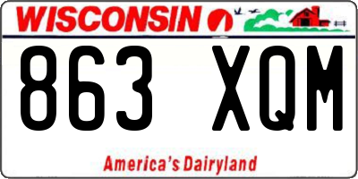 WI license plate 863XQM