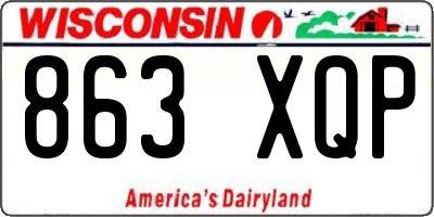 WI license plate 863XQP