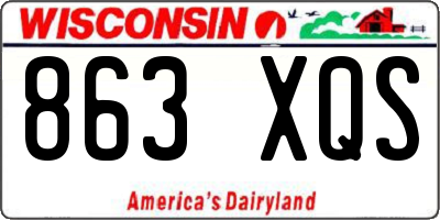 WI license plate 863XQS