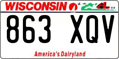 WI license plate 863XQV