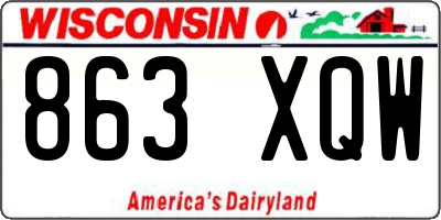 WI license plate 863XQW