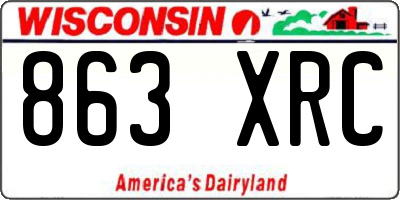 WI license plate 863XRC