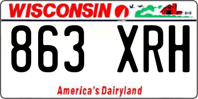 WI license plate 863XRH