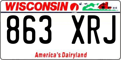 WI license plate 863XRJ