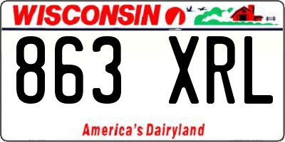WI license plate 863XRL