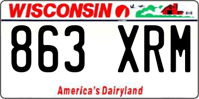 WI license plate 863XRM