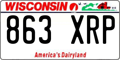 WI license plate 863XRP