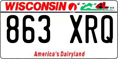 WI license plate 863XRQ