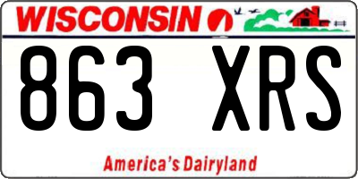 WI license plate 863XRS