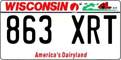 WI license plate 863XRT