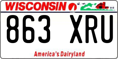 WI license plate 863XRU
