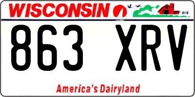 WI license plate 863XRV
