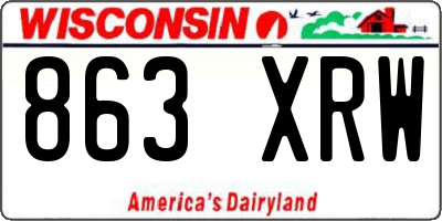WI license plate 863XRW