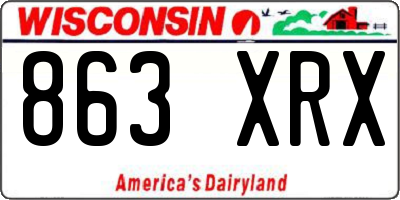 WI license plate 863XRX