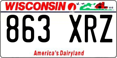 WI license plate 863XRZ