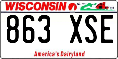 WI license plate 863XSE