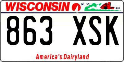 WI license plate 863XSK