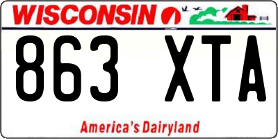 WI license plate 863XTA