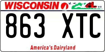 WI license plate 863XTC