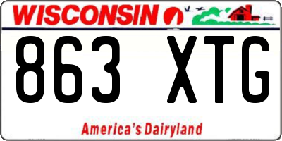WI license plate 863XTG