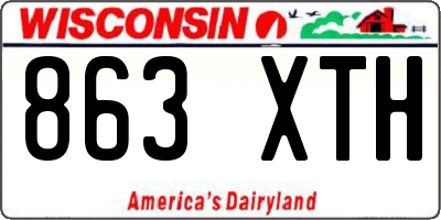 WI license plate 863XTH