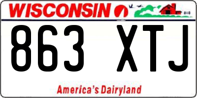 WI license plate 863XTJ