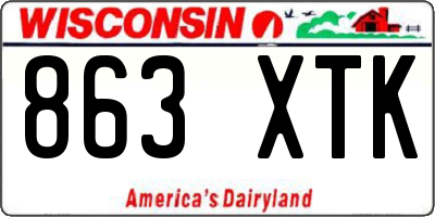 WI license plate 863XTK