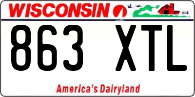 WI license plate 863XTL