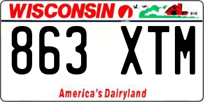 WI license plate 863XTM