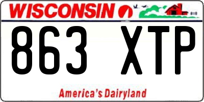 WI license plate 863XTP