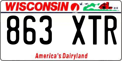 WI license plate 863XTR