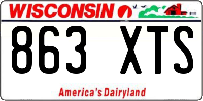 WI license plate 863XTS