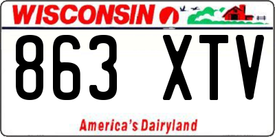 WI license plate 863XTV