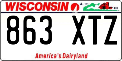 WI license plate 863XTZ