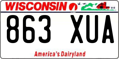 WI license plate 863XUA