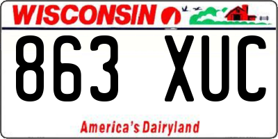 WI license plate 863XUC