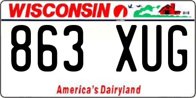 WI license plate 863XUG