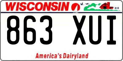 WI license plate 863XUI
