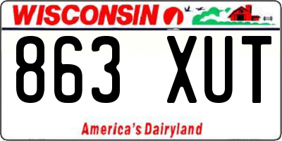 WI license plate 863XUT