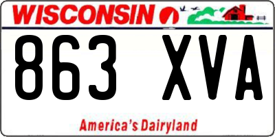 WI license plate 863XVA