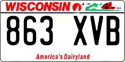 WI license plate 863XVB