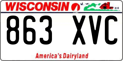 WI license plate 863XVC